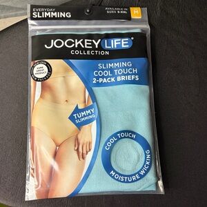 NWT jockey life collection everyday slimming size medium two pack briefs women’s